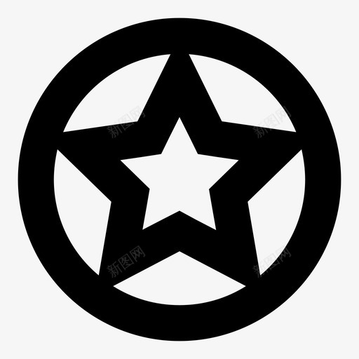 星星标志圆形图标svg_新图网 https://ixintu.com 喜欢 圆形 徽章 戒指 星星 最佳 标志
