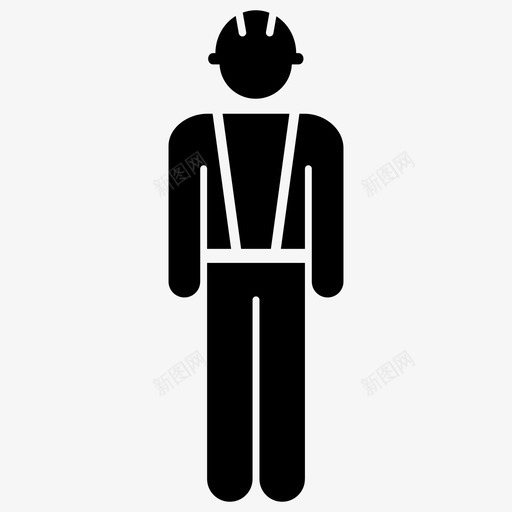 工人男人图标svg_新图网 https://ixintu.com 人 劳工 工人 工作夹克 工作背心 用户 男 背心