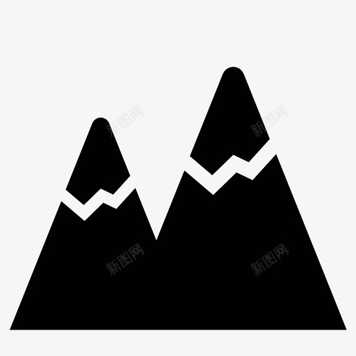 山阿尔卑斯山风景图标svg_新图网 https://ixintu.com 山 阿尔卑斯山 风景
