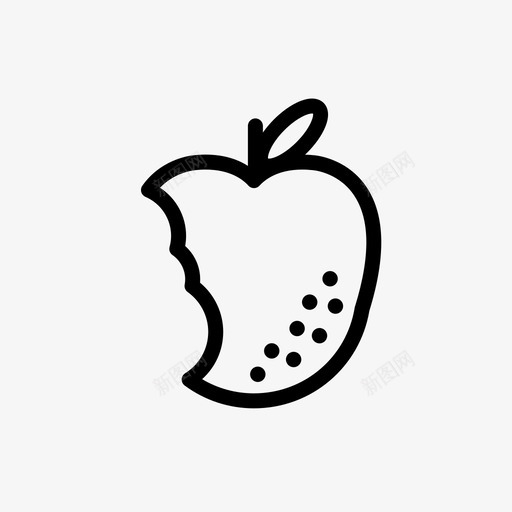 苹果豆类麦金塔图标svg_新图网 https://ixintu.com 坚果 简单的食物图标 苹果 菜单 营养 豆类 餐 麦金塔