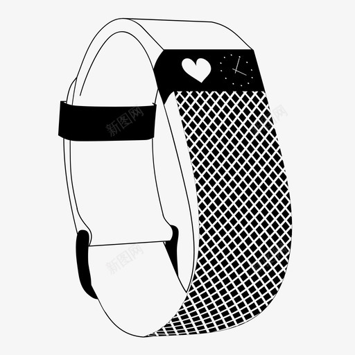 fitbitchargehr跟踪器监视器图标svg_新图网 https://ixintu.com fitbitchargehr 健康 健身 心率 心脏监护仪 监视器 跟踪器