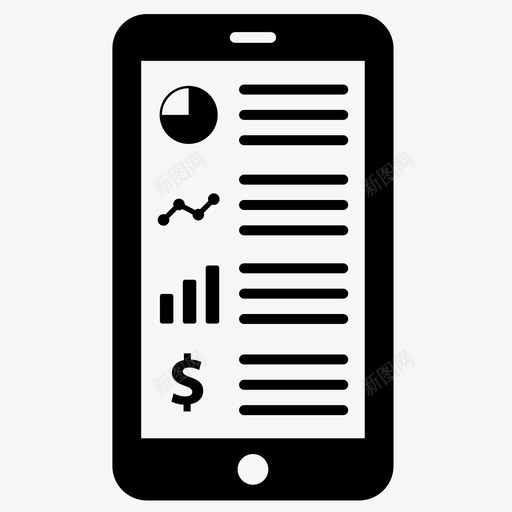 分析报告演示图标svg_新图网 https://ixintu.com 分析 办公 报告 演示 移动分析 移动图表 移动报告 移动统计 饼图