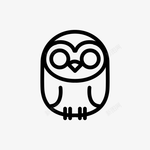 猫头鹰夜间活动的鸟小鸟图标svg_新图网 https://ixintu.com 100days项目 100icons100days Beccoashea 动物 夜间活动动物 夜间活动的鸟 小鸟 猫头鹰