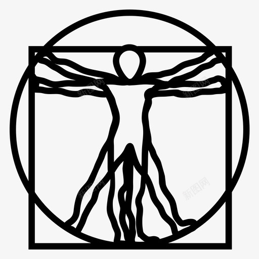 维特鲁威人达芬奇绘画图标svg_新图网 https://ixintu.com 绘画 维特鲁威人 艺术品 艺术家 达芬奇 达芬奇黄金分割