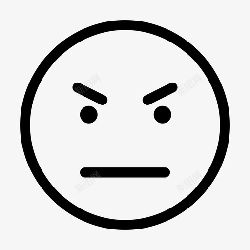 愤怒沮丧表情图标svg_新图网 https://ixintu.com 严肃 愤怒 沮丧 生气 笑脸 简单 表情