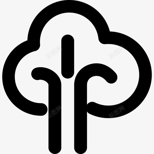 树自然多年生植物图标svg_新图网 https://ixintu.com 多年生植物 实心图标 形状 标志 树 植物 电力 自然 自然-实心 茎