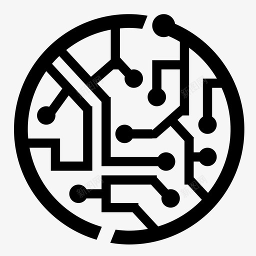 电路技术微芯片图标svg_新图网 https://ixintu.com 微芯片 技术 电气 电路 电路板 绿板 计算机电路 计算机芯片