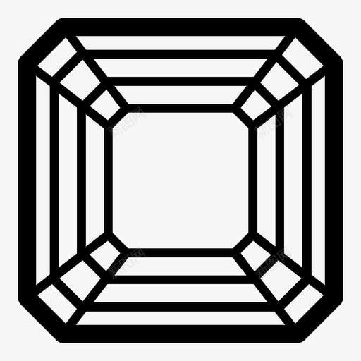 祖母绿宝石宝石切割图标svg_新图网 https://ixintu.com 宝石 宝石切割 珠宝 珠宝商 祖母绿 红宝石 蓝宝石 钻石