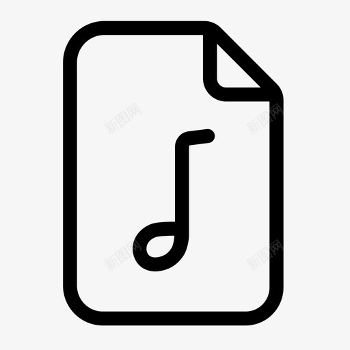 音乐文件mp3音符图标svg_新图网 https://ixintu.com m4a mp3 simplicicons wav 歌曲 纸张 音乐文件 音符 页面
