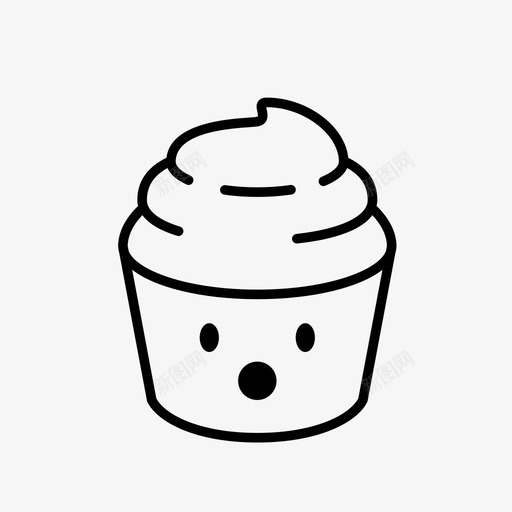 震惊食物青蛙图标svg_新图网 https://ixintu.com 冷冻酸奶 卡瓦伊 印象深刻 吃惊 哦 笑脸 脸 表情 震惊 青蛙 食物