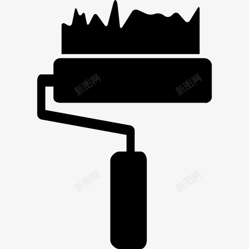 油漆辊和深色油漆工具和用具文具图标svg_新图网 https://ixintu.com 工具和用具 文具 油漆辊和深色油漆