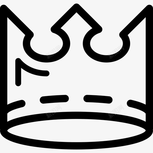 尖头皇冠变体皇冠图标svg_新图网 https://ixintu.com 尖头皇冠变体 皇冠