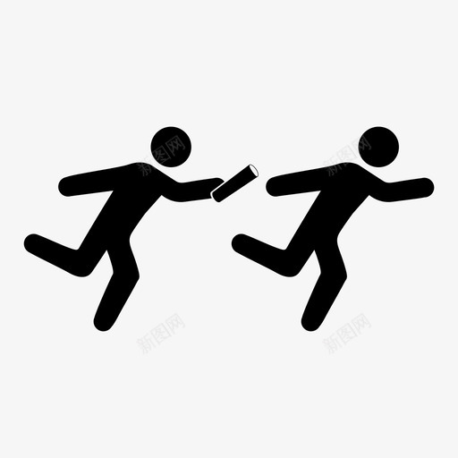 接力赛运动跑步图标svg_新图网 https://ixintu.com 传递接力棒 奥运会 接力赛 接棒 赛跑 跑步 运动 马拉松