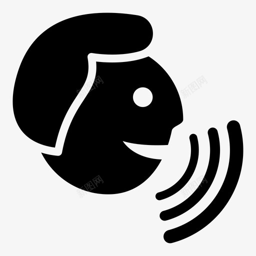 说话人嘴图标svg_新图网 https://ixintu.com 人 嘴 男人 语言 说话