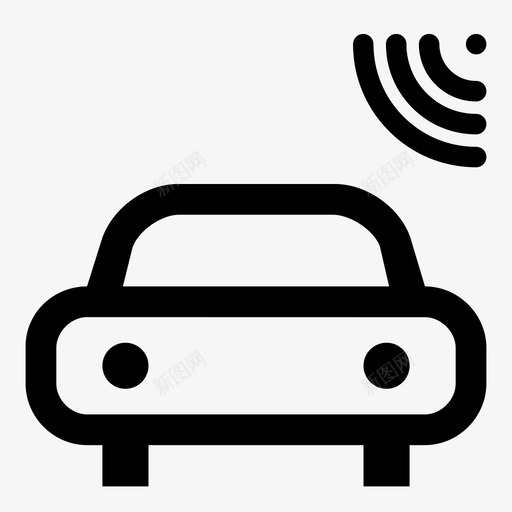汽车雷达信号轨道车图标svg_新图网 https://ixintu.com 传输 信号 旅行 汽车 汽车雷达 跟踪 轨道车 运输