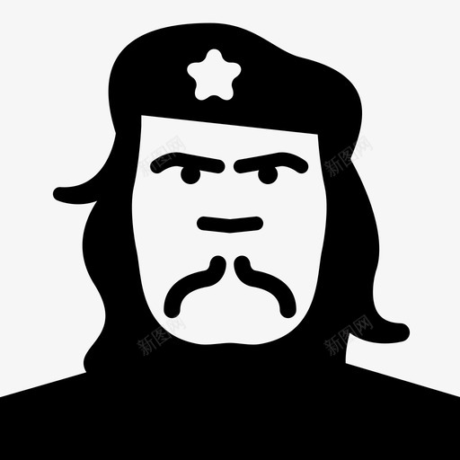 格瓦拉图标svg_新图网 https://ixintu.com 格瓦拉