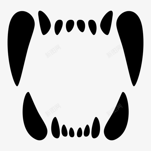 毒牙吸血鬼牙齿图标svg_新图网 https://ixintu.com 危险 吸血鬼 咆哮 嘴巴 怪物 捕食者 杀手 毒牙 牙齿 老虎
