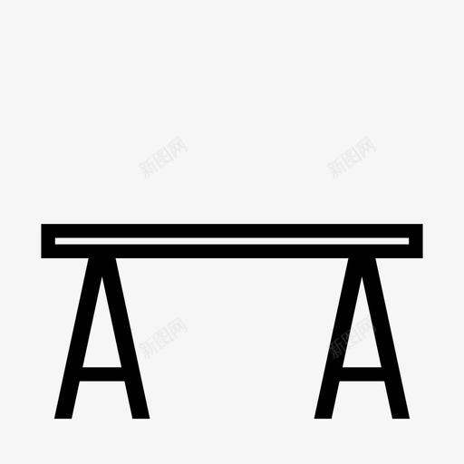 栈桥长凳工作台图标svg_新图网 https://ixintu.com 工作台 栈桥 长凳