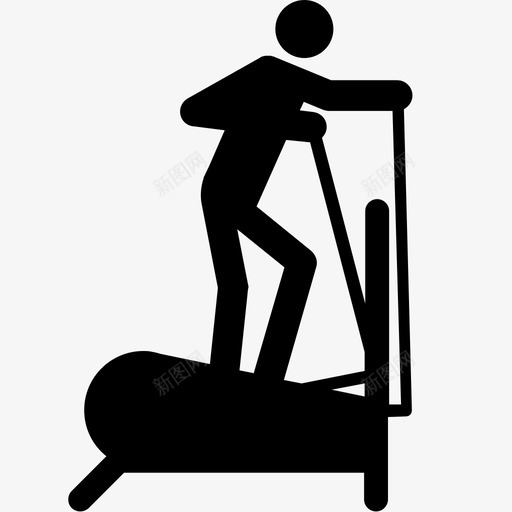 椭圆教练机健身减肥图标svg_新图网 https://ixintu.com 健身 健身器材 健身机 减肥 椭圆教练机 锻炼