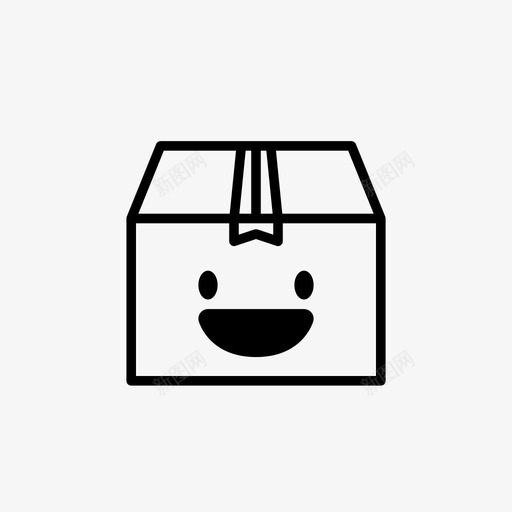 包裹快乐卡瓦伊图标svg_新图网 https://ixintu.com 包裹 卡瓦伊 发货 微笑 快乐 邮件 邮寄 高兴