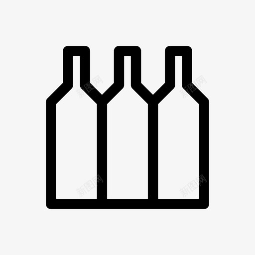 瓶子红色储备图标svg_新图网 https://ixintu.com 三瓶 储备 容器 水 烈酒 瓶子 白葡萄酒 白酒 红色 苏打水