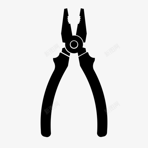 钢丝钳工具修理图标svg_新图网 https://ixintu.com 修理 工具 建筑 木工 设备 钢丝钳