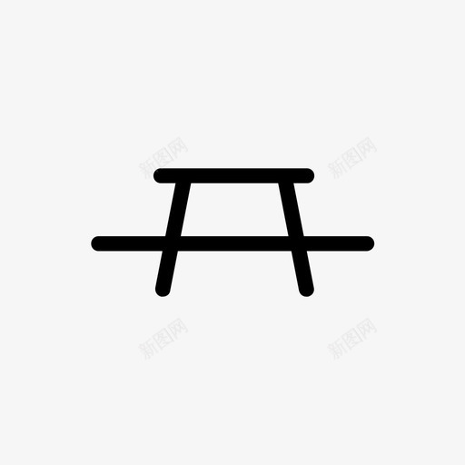 野餐桌中风州立公园图标svg_新图网 https://ixintu.com 3.23 中风 休息站 公园桌 州立公园 简单 野餐桌 野餐长凳