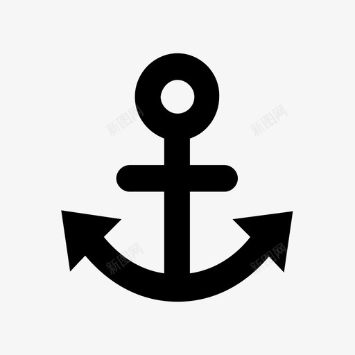 锚船海图标svg_新图网 https://ixintu.com 图标v1字形集 水手 海 海事 海洋 码头 等待 船 锚 锚下