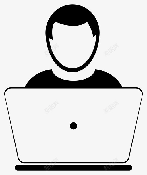用户管理员计算机图标svg_新图网 https://ixintu.com 互联网 人 工人 用户 程序员 笔记本电脑 管理员 计算机