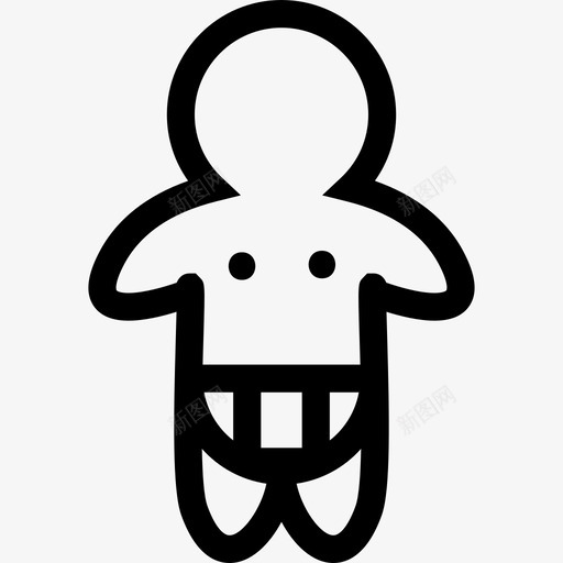婴儿只穿尿布轮廓人婴儿包1图标svg_新图网 https://ixintu.com 人 婴儿包1 婴儿只穿尿布轮廓