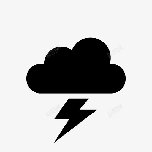 暴风雨天气雷电图标svg_新图网 https://ixintu.com 夏天 天气 天气图标 季节 春天 暴风雨 气象学 温度 自然 闪电 雷电