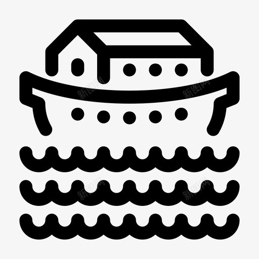 方舟船浮子图标svg_新图网 https://ixintu.com 方舟 水 浮子 海洋 船