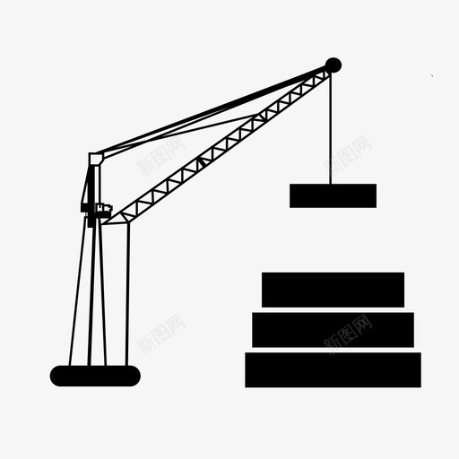 建造起重机图标svg_新图网 https://ixintu.com 建造 起重机