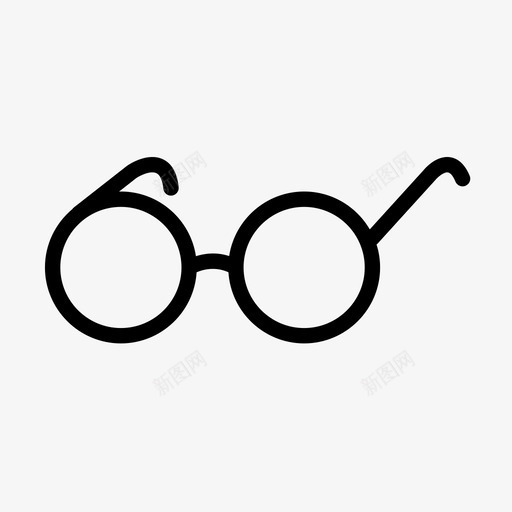 眼镜简单阴影图标svg_新图网 https://ixintu.com 双焦眼镜 护目镜 最小 眼睛 眼镜 简单 镜框 阴影