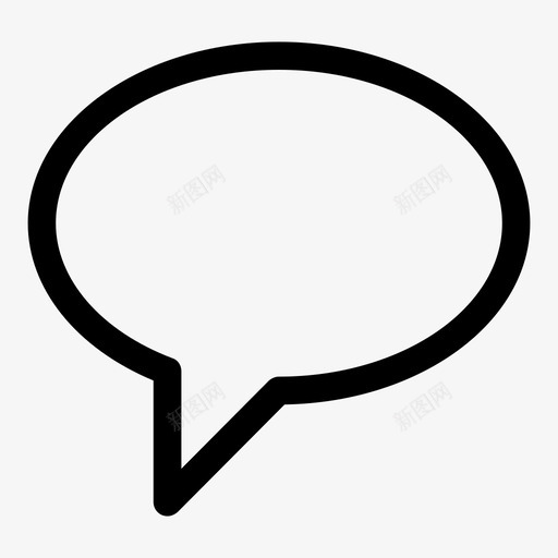 语音泡泡语音气泡图标svg_新图网 https://ixintu.com 图形 图标 形状 消息 简单 简单卷曲图标 行 语音气泡 语音泡泡 谈话