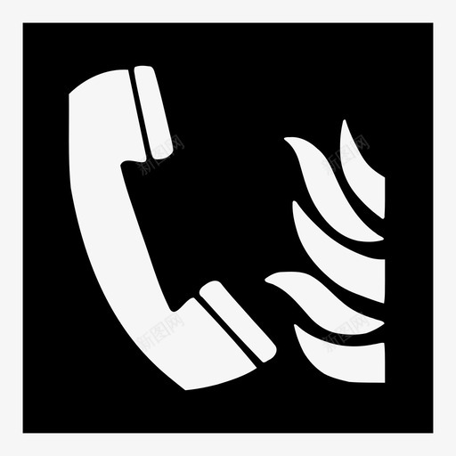 iso7010紧急电话标志图标svg_新图网 https://ixintu.com iso7010紧急电话标志