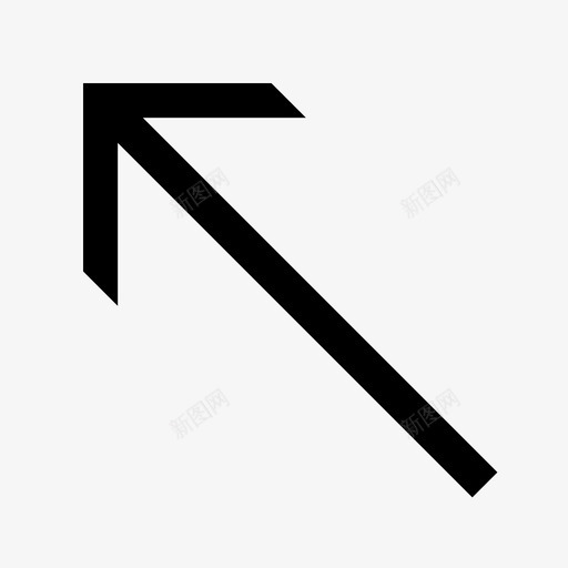 左上箭头角大图标svg_新图网 https://ixintu.com 上 大 左上 左上箭头 标志性 直线 角