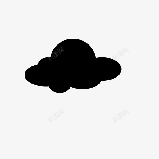 云坏天气黑云图标svg_新图网 https://ixintu.com 云 坏天气 天气 暴风雨 预报 黑云