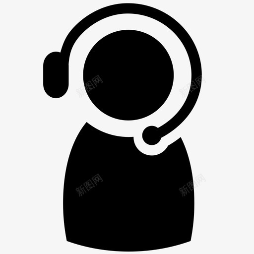 客户服务帮助聊天图标svg_新图网 https://ixintu.com 信息 客户服务 帮助 耳机 聊天 通信