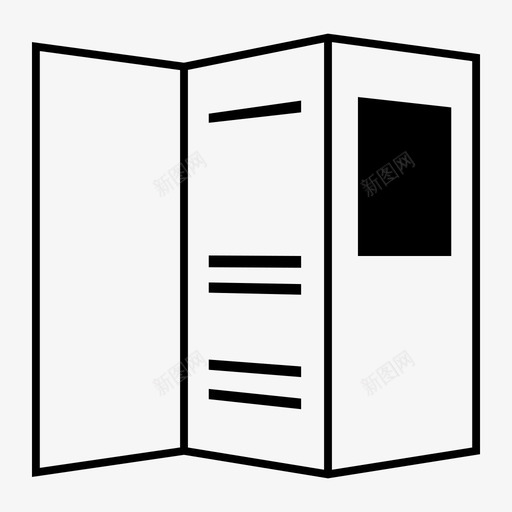 小册子三折三折纸图标svg_新图网 https://ixintu.com 三折 三折纸 信息 印刷品 小册子 折叠 页面