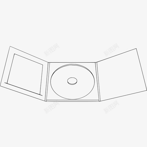 光盘盒图标svg_新图网 https://ixintu.com 光盘盒