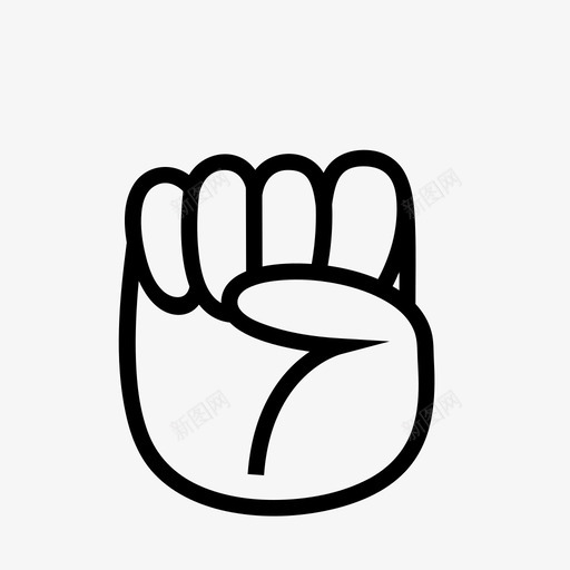 拳头停顿人手图标svg_新图网 https://ixintu.com 人手 停顿 手势 拳头 握拳