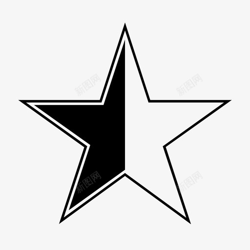 星级评分等级图标svg_新图网 https://ixintu.com 一半 半星级 喜欢 奖项 星级 最喜欢 等级 评分