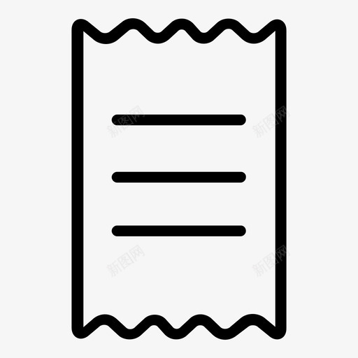 收据简单购买图标svg_新图网 https://ixintu.com 付款 收据 最简图标 用户界面线图标 简单 简单图标 简约设计 购买 购买证明