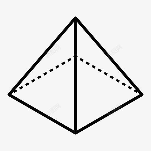 金字塔透明三维四面体图标svg_新图网 https://ixintu.com 三维 侧面 四面体 多面体 宽度 底部 深度 结构 金字塔透明 长度