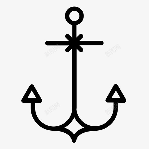 锚海员石油钻塔图标svg_新图网 https://ixintu.com 海员 海洋 石油工业 石油钻塔 等等 航海工业 航海石油工业 锚