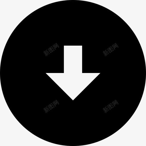 箭头向下引导图标svg_新图网 https://ixintu.com 下移 向下 导航 引导 指针 移动 箭头