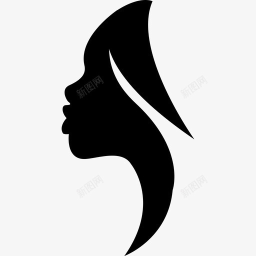 侧视女性轮廓人物随机图标svg_新图网 https://ixintu.com 人物 侧视女性轮廓 随机图标