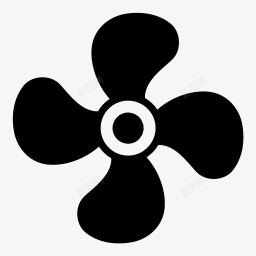 风扇空气螺旋桨图标svg_新图网 https://ixintu.com 旋转 空气 螺旋桨 通风 风扇
