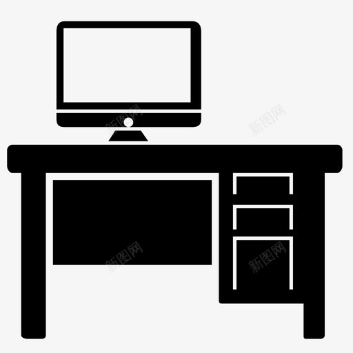 办公桌电脑imac图标svg_新图网 https://ixintu.com imac 办公室 办公桌 工作区 电脑